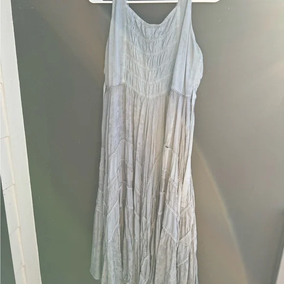 Scully Ash Gray Lace-Up Maxi Dress - Picture 5 of 7